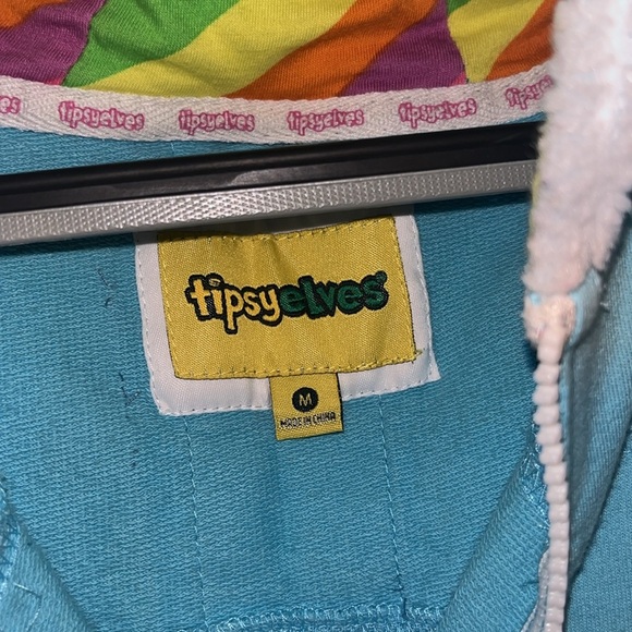 TipsyElves size Med rainbow 🌈 Unicorn 🦄 onesie, zippers and pockets - Picture 5 of 15
